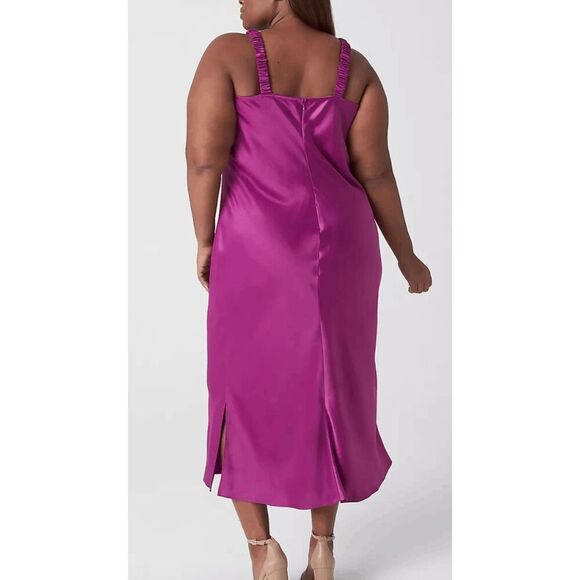 NWT Lane Bryant Ruched-Strap Slip Dress - Picture 3 of 3